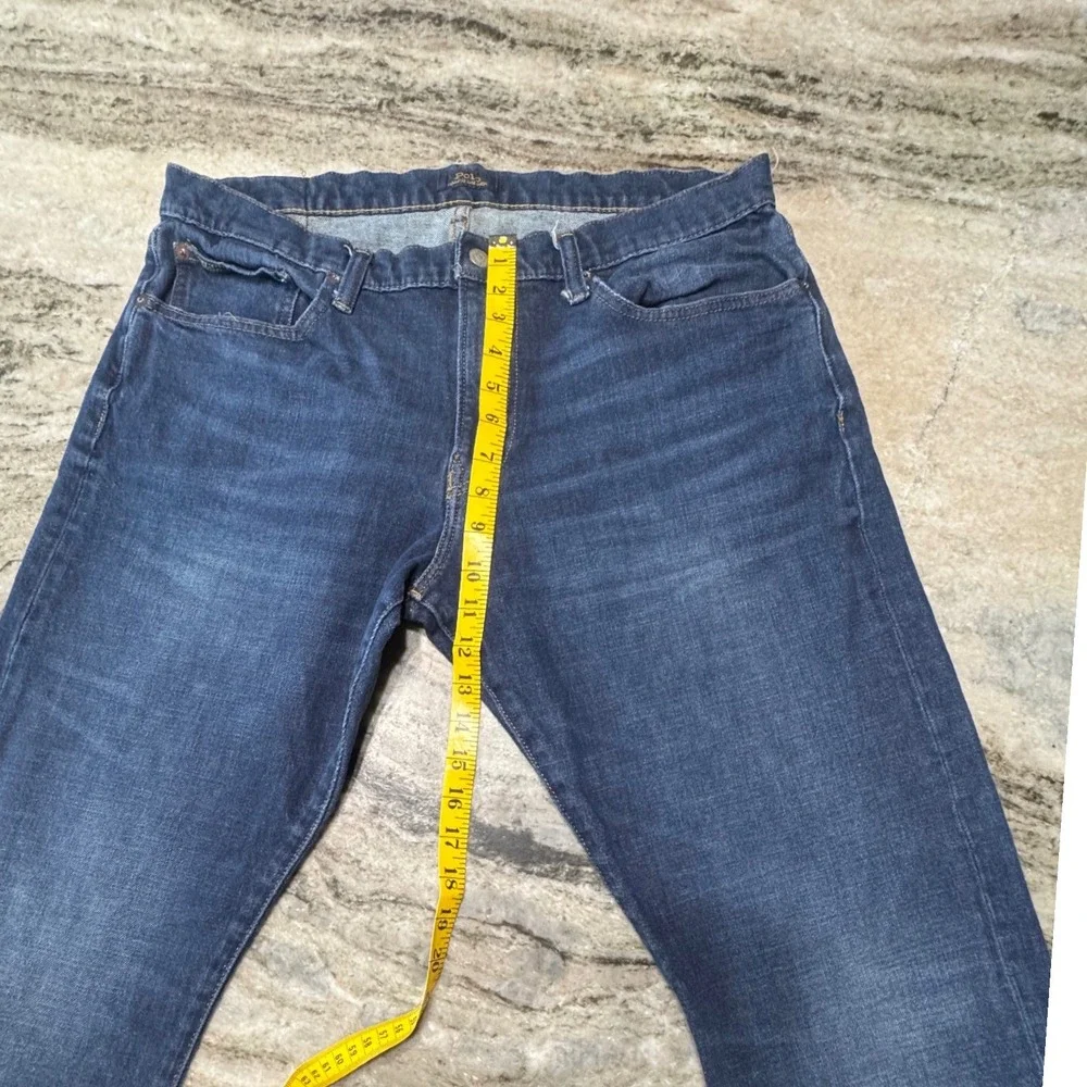Polo Ralph Lauren Jeans Mens 36x32 Hampton Athletic Straight Dark Wash Blue